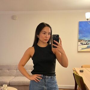 Madewell Ribbed Black Tank Top